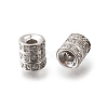 925 Sterling Silver Micro Pave Clear Cubic Zirconia Beads STER-F061-03A-P-1