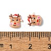 Sandy Brown Christmas Series Resin Cabochons CRES-Q006-02C-3