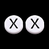 Opaque White Acrylic European Beads AC-CBA3BDD-01X-1