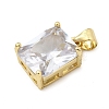 Brass Micro Pave Cubic Zirconia Pendants KK-I360-078G-2