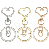 18Pcs 3 Style Alloy Keychain Clasps KEYC-SP0001-49B-6