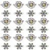 4Pcs 2 Styles Alloy Colorful Rhinestone Links Connectors ALRI-YW0001-30-1