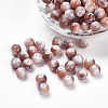 Spray Painted Resin Beads RESI-K005-02-2