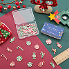 SUNNYCLUE 32Pcs 16 Style Christmas Theme Alloy Enamel Pendants ENAM-SC0003-66-3