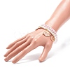 3Pcs 3 Style Shell Pearl & Glass Seed Beaded Stretch Bracelets Set BJEW-JB08705-02-3