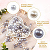 GOMAKERER 222Pcs 9 Styles ABS Plastic Imitation Pearl Round Beads KY-GO0001-03-5