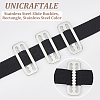 8Pcs Belt 316 Stainless Steel Slide Buckles STAS-UN0051-32-5