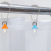 12Pcs 6 Colors Iron Shower Curtain Rings for Bathroom HJEW-OC0001-26-7