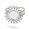Tarnish Resistant Stainless Steel Cuff Ring Findings PW-WG67428-05-3