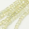 Electroplate Glass Beads Strands EGLA-D018-6x6mm-70-1