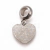 304 Stainless Steel Crystal Rhinestone European Dangle Charms STAS-F278-04P-3