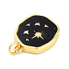 Real 18K Gold Plated Rack Plating Brass Enamel Pendants KK-M293-29G-04-2