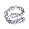 Half Rainbow Plated Glass Bead Strands EGLA-E034-HR01-2