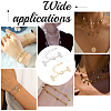 4Pcs 2 Colors Brass Micro Pave Clear Cubic Zirconia Ends with Chains FIND-BBC0005-22B-5