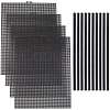4 Sheets Rectangle Plastic Mesh Canvas Sheets DIY-CP0012-72B-1