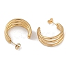 PVD Vacuum Plating 201 Stainless Steel Moon Stud Earrings EJEW-I309-73G-03-2