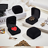 Plastic Cover with Velvet Brooch Packing Boxes VBOX-WH0012-06B-4
