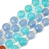 Natural Agate(Dyed & Heated) & Dyed White Jade & Tiger Eye Beads Strands G-Z135-B09-2