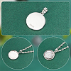 925 Sterling Silver Pendant Cabochon Settings STER-UN0001-80-4