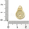 Rack Plating Brass Micro Pave Cubic Zirconia Pendants KK-K392-43G-3