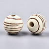 Painted Natural Wood Beads X-WOOD-T021-54B-12-2