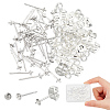 DICOSMETIC 40Pcs 925 Sterling Silver Post Stud Earring Settings STER-DC0001-03-1