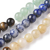 7 Chakra Theme Natural Red Rainbow Jasper & Yellow Aventurine & Tiger Eye & Green Aventurine & Blue Spot Stone & Lapis Lazuli & Amethyst Beads Strands G-F668-23-8mm-2