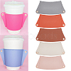 5Pcs 5 Colors PU Leather Heat Resistant Reusable Cup Sleeve AJEW-WR0001-58B-3