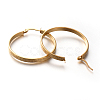 Lady's 304 Stainless Steel Hoop Earrings X-EJEW-N023-08E-3