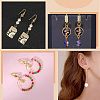 10 Pairs Brass Micro Pave Clear Cubic Zirconia Earring Hooks ZIRC-SZ0005-19B-6