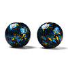 Mixed Style & Mixed Color Round Spray Painted Glass Beads DGLA-X0003-12mm-3