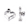 Tibetan Style Heart Toggle Clasps LF1109Y-NF-1