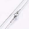 Non-Tarnish 304 Stainless Steel Boston Link Chain Necklaces NJEW-O102-25P-2