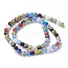 Handmade Millefiori Glass Round Bead Strands LAMP-J038-6mm-M-2