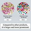 500Pcs 5 Styles Luminous Frosted Acrylic Beads FACR-TA0001-11-5