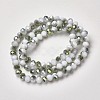Electroplate Opaque Glass Beads Strands EGLA-A034-P4mm-S18-2