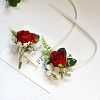 CRASPIRE 2Pcs 2 Style Silk Cloth Imitation Rose Corsage Boutonniere AJEW-CP0001-61C-6