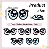 20 Pairs 5 Colors Felt Computerized Embroidery Iron on Sew on Patches PATC-PH0001-98-2