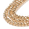 Transparent Electroplate Glass Beads Strands X1-GLAA-H021-01B-PL01-5