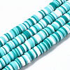 Handmade Polymer Clay Beads Strands X-CLAY-R089-8mm-085-1