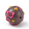 Opaque Painted Glass Beads GLAA-B001-01G-3