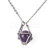 Tarnish Resistant 201 Stainless Steel Macrame Pouch Empty Stone Holder for Pendant Necklaces Making NJEW-JN04449-3