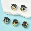 5Pcs UV Plating Transparent Acrylic Beads MACR-YW0004-28E-1