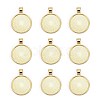 Tibetan Style Alloy Pendant Cabochon Settings TIBE-R295-055G-LF-1