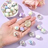 10Pcs 10 Styles Hand Painted Cartoon Opaque Acrylic with Enamel Beads MACR-YW0003-30-4