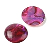 Natural Abalone Shell/Paua Shell Resin Cabochons SSHEL-K003-10MM-02-2