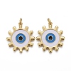 Brass Enamel Pendants KK-F821-50-2
