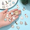 10Pcs 10 Styles Winter Themed Alloy Enamel Pendants ENAM-YW0005-21-4