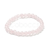 Natural Rose Quartz Beaded Stretch Bracelets BJEW-D446-B-11-5