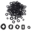 100Pcs 5 Styles Rubberized Style Acrylic Linking Rings OACR-PH0001-54-1